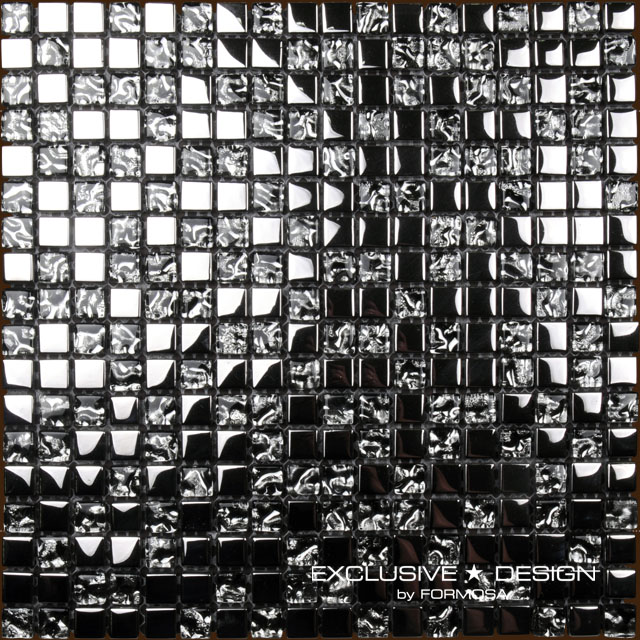 Electrify Sex discrimination wall Mozaic sticla negru argintiu | Descopera colectii mozic negru argintiu Midas