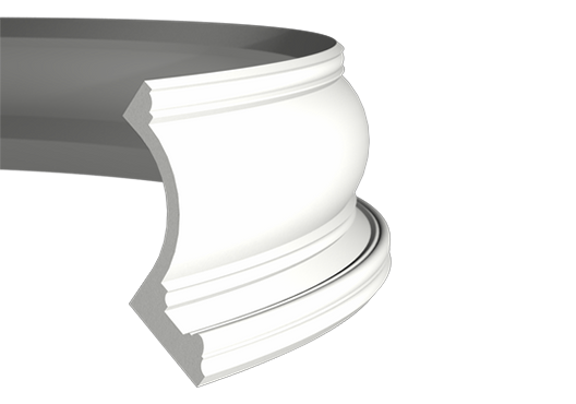 Cornișă Poliuretan Gaudi 1.50.209 (LUX) Flexibil 150x118x2000 mm