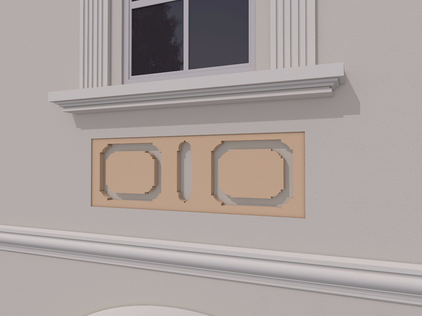 Ornament fatada FPADE02 1200x400x40 mm - imagine 3