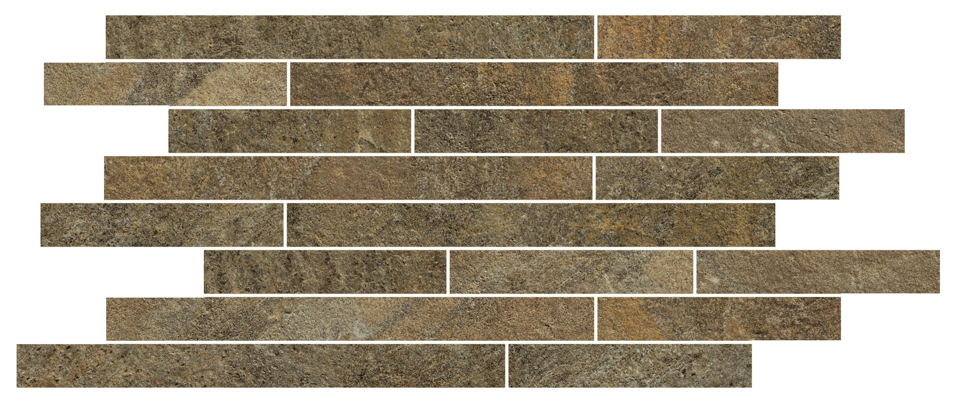 Placa decorativa Marazzi Rocking Tobacco Mosaico 22.5x55 cm M1HR