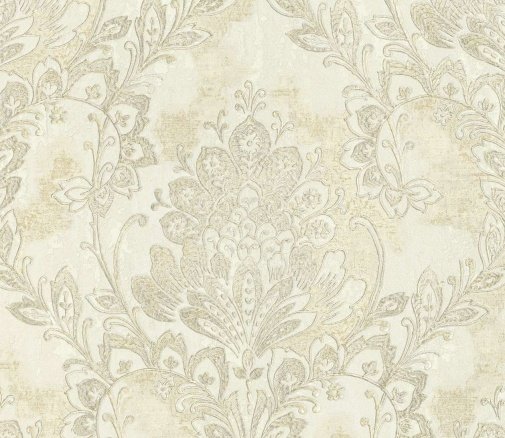 Tapet crem model floral clasic din vinil Limonta Makalle 78406 10 x 1.06 m