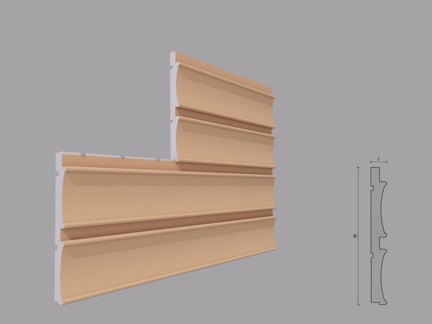 Termosistem decorativ FPTD04 40 500x40x2000 mm
