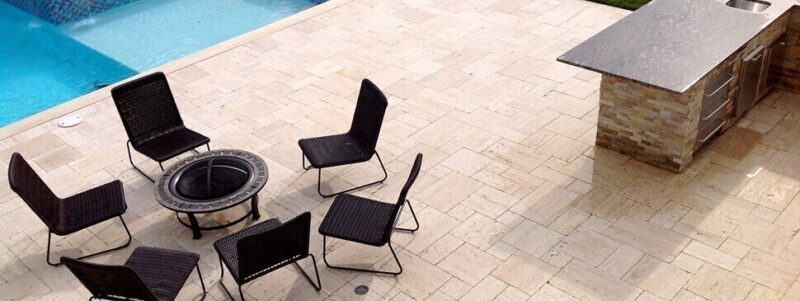Travertin Blanco C C Placaj 61x61 1.2 Mat Chituit - imagine 2